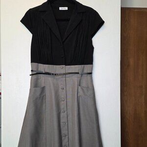 Calvin Klein Shirt Dress with Belt Size 8